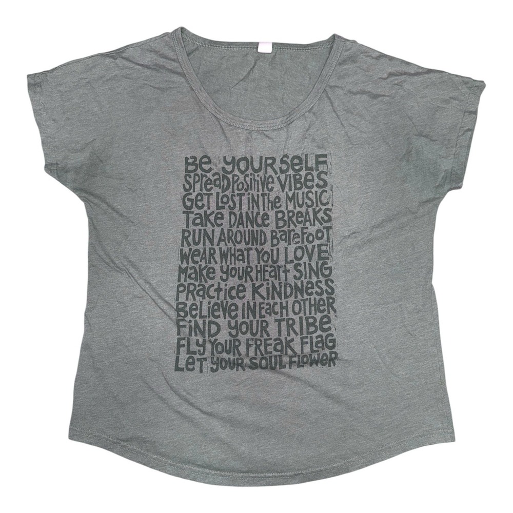 Graphic Positive Vibes Tee Sustainable Organic Cotton Blend | Made in USA